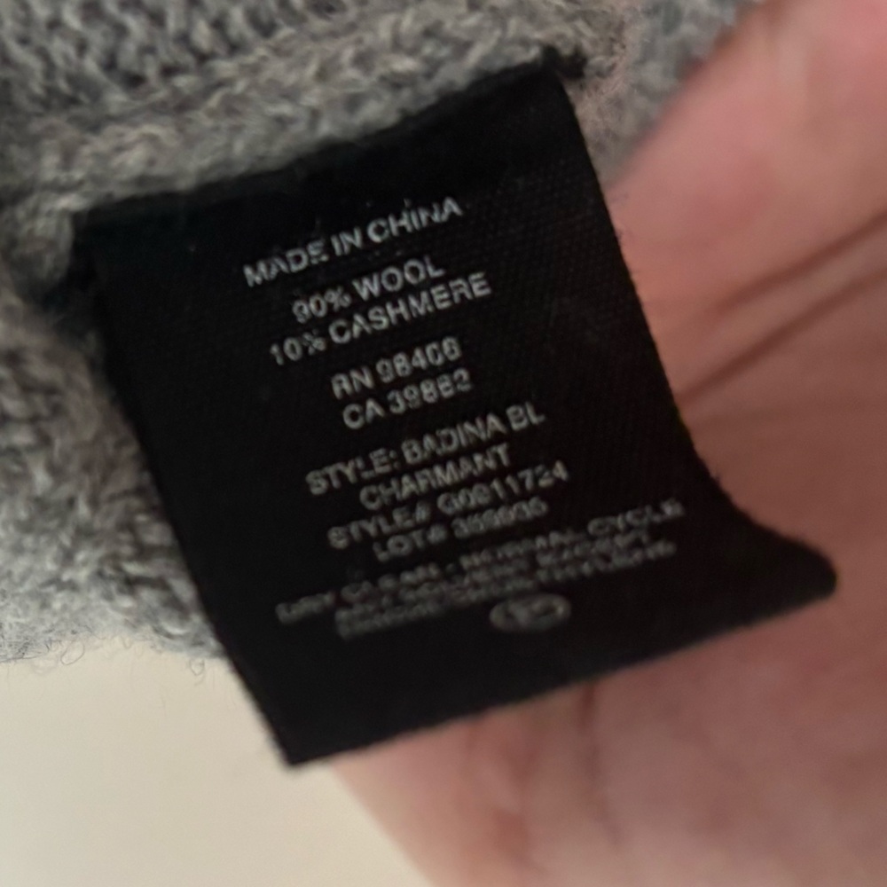 Theory Heather Gray Women's Crew Neck Sweater - Picture 5 of 5